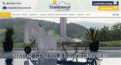 Desktop Screenshot of landhotel-tannenhof.de