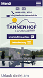 Mobile Screenshot of landhotel-tannenhof.de